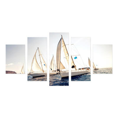 

Seaside View HD Printed Canvas Paintings 5 Piece Frameless Wall Art Picture