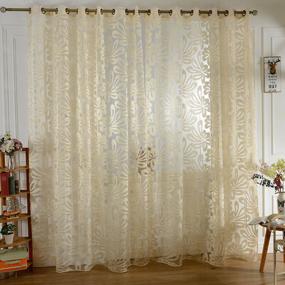 

Gobestart 1Pcs Solid Window Curtain Drape Panel Daylight Protection Sheer Scarf Valances