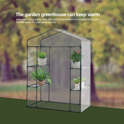 

Greensen 143 x 73 x 195cm 4 Tier Mini Greenhouse Iron Stands shelves Garden Balconies Patios Decor Iron Stickers Iron Holder