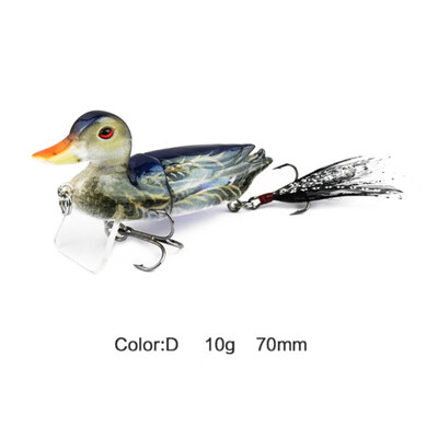 

3D Duck Topwater Fishing Lure Floating Artificial Bait Floating Bait With Hooks Hard Fishing Wobblers Tackle Fishing Accessories
