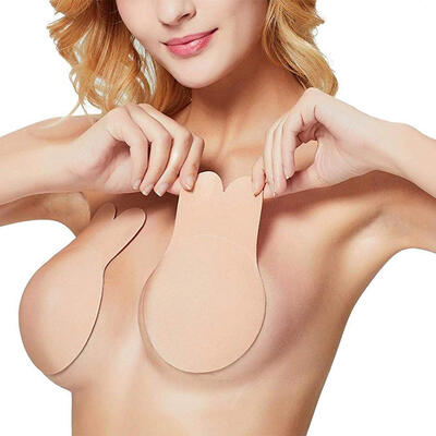 

2pcs Rabbit Ear Reusable Self Adhesive Silicone Chest Stickers Nipple Cover