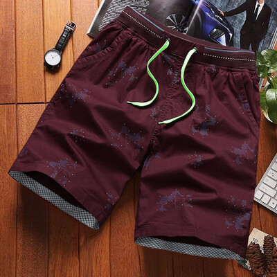 

Gobestart Fashion Mens Stripe Zip Pocket Elastic Cord Casual Cotton Sports Shorts Beach Pants