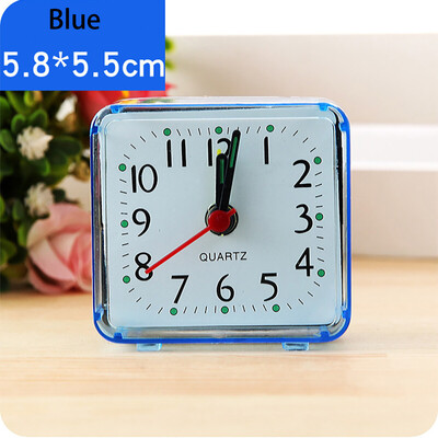 

JPGIF Square Small Bed Compact Travel Quartz Beep Alarm Clock Cute Portable
