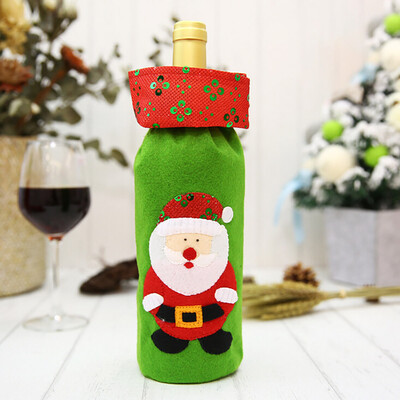 

〖Follure〗Wine Bottle Cover Bags Decoration Home Party Santa Claus Christmas