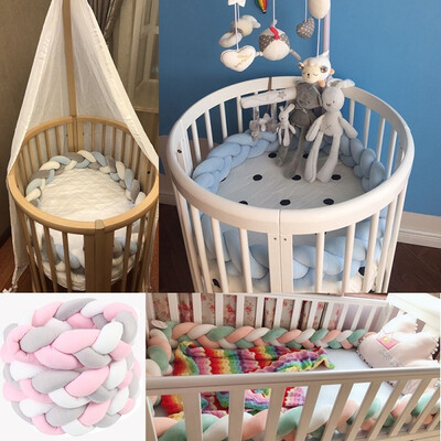 

1m 2m Baby Soft Knot Pillow Decorative Baby Bedding Sheets Braided Crib Bumper Knot Pillow Cushion