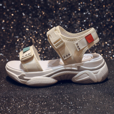 

Sports Sandals Fairy Wind Summer Student Fashion Thick Bottom Roman Magic Tips Ins Tide