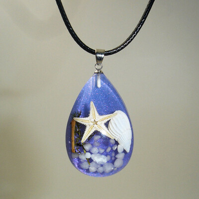 

Trendy stars Leather Chain ocean Long Strip waterdrop Pendant Necklace Travel