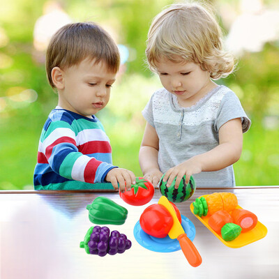 

Siaonvr 10Pcs Cutting Fruit Vegetable Pretend Play Children Kid Educational Toy