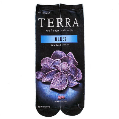 

Art Socks Women Potato Chips 3D Digital Printing Socks Puffed Food Snack High Stockings Cotton Art Long Socks For Men 40Cm