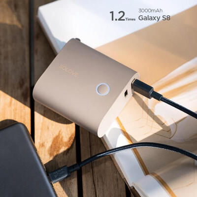 

Xiaomi Solove 2-in-1 Wall Charger And Portable Power Bank With Foldable Plug 5000mAH 5V24A