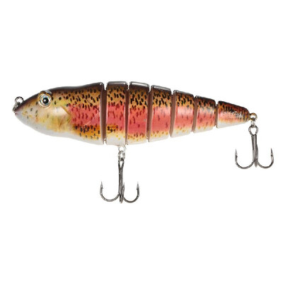 

Lixada 118cm35g Lifelike 7 Jointed Sections Fishing Lure Trout Swimbait Hard Bait Fish Hook Fishing Tackle