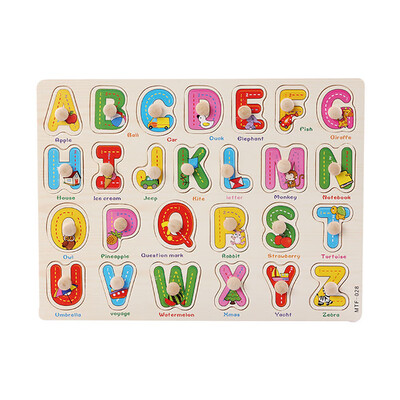 

Gotoamei Wooden Number Lette Puzzle Jigsaw Early Learning Baby Kids Educational Toys A