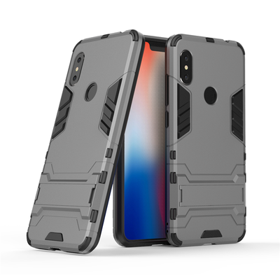 

Goowiiz Phone Case For Xiaomi Redmi S2Max 3Note 6 Armor PCTPU Silicone Hard Bracket Double Protection