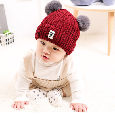 

Lovely Childrens Knitted Wool Hat Cute Warm-Keeping Baby Bonnet Girls Boys Winter Soft Comfortable Beanie Cap