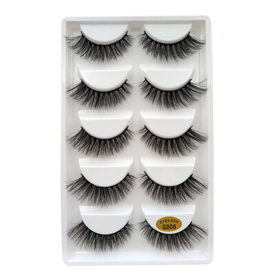 

〖Follure〗5 Pair 3D Natural Thick False Fake Eyelashes Eye Lashes Makeup Extension