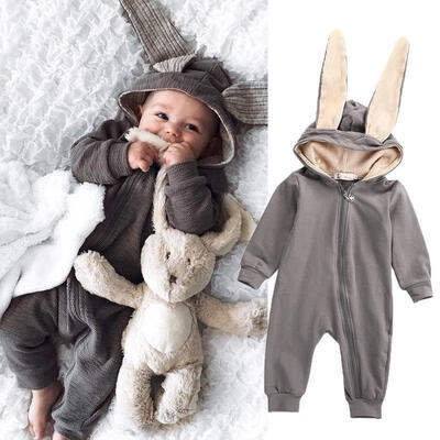 

Children Infant Baby Girl Boy Long Ear Romper Jumpsuit Playsuit Outfits Costume