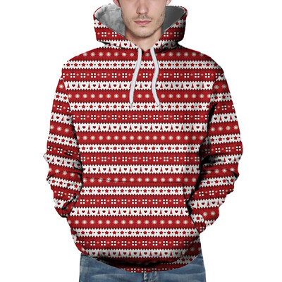 

Toponeto Mens Casual Dizzy Stripe Lover 3D Print Party Long Sleeve Hoodie Top Blouse