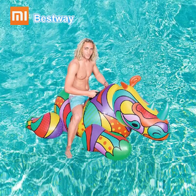

Xiaomi Water Play Equipment Summer Sport Inflatable 90KG Load Bestway Bird Rhino Pool Float Handle Animal Air Mat Kid Pool Toy Rid
