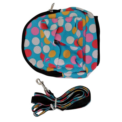

Pet Dog Cute Backpack&Leash Set Printed Colorful Dot Pattern Bag for Sundries Puppy Dog Outdoor Walking Training Supplies
