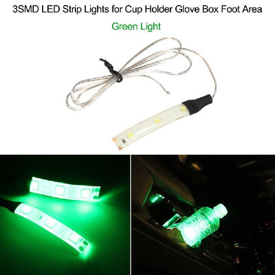 

3SMD LED Strip Lights for Cup Holder Glove Box Foot AreaWhite Light