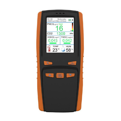 

Multifunctional Professional Handheld HCHO TVOC PM25 CO2 AQI Detector Thermometer&Hygrometer Air Quality Analyzer