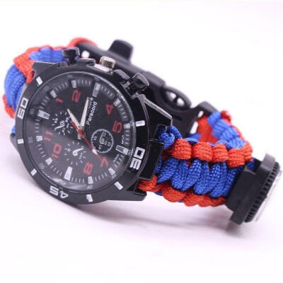 

Military Paracord Survival Sport Swimming Wrist Watch Tactical Bracelet Outdoor