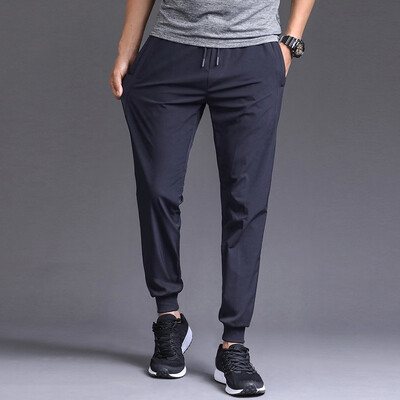 

Gobestart Mens New Fashion Autumn Casual Solid Trousers Paddy Drawstring Long Pants