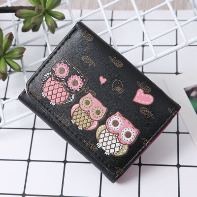 

2019 New Style Fashion Hot Womens Short Small Wallet Lady Leather Hasp Folding Holder Print Money Purse