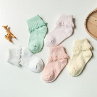 

5 Pairs Muti Color Infant Baby Socks Non Skid with Grip Newborn for 0-6Years