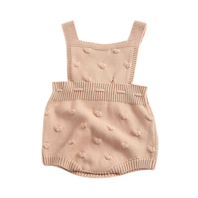 

Baby Boy Girl Knitted Bodysuits Baby Clothing Newborn Triangle Jumpsuit New Sleeveless Bodysuit Soft 0-3Y