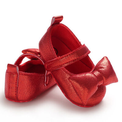 

0-18M Infant Baby Girl Shoes Bowknot Anti-Slip Soft Sole Hook First Walkers Toddler Infant Baby Girl Kids Shoes 5 Color