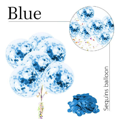 

1Pc 12-inch Transparent Magic Latex Balloon Sequins Confetti Balloon Party Wedding Supplies