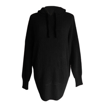 

Knitted Hooded Sweater Long Sleeve Autumn Winter 2019 Warm Oversized Sweaters And Pullovers Loose Casual Shirt Female Clothing