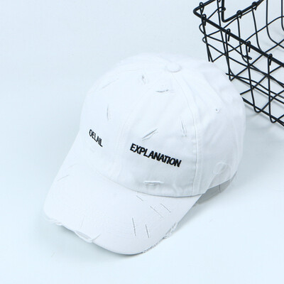 

Hat children Han plate tide summer leisure students break holes baseball cap male spring&autumn sun cap duck tongue cap