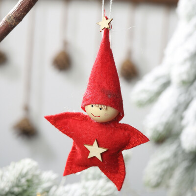 

Tailored Christmas Decoration Pentagram Doll Pendant Creative Hanging Tree Pendant