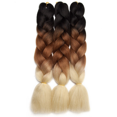 

3 Packs Braiding Hair Ombre for crochet Hair Weave with Synthetic&Twist Braiding Hair Extensions