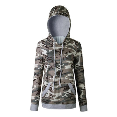 

Women Floral Print Casual Long Sleeve Hoodies Pullover Tops Sweatshirts