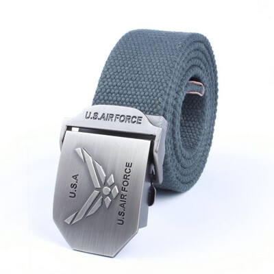 

Hot selling new Unisex belt high quality canvas weaving Alloy Automatic buckle Men belt outdoor casual Men&Women cowboy belt