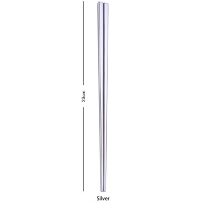 

JPGIF 1Pair Stainless Steel Tableware Colorful Length 23cm Chopsticks