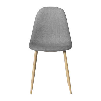 

4pcs Modern Style Simple Dining Chair Gray Wooden Legs Fabric & Padded Sea