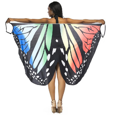 

Women Summer Print Long Kimono Cardigan Elegant Loose Beach Cover Up Outwear Light BlueRedYellow
