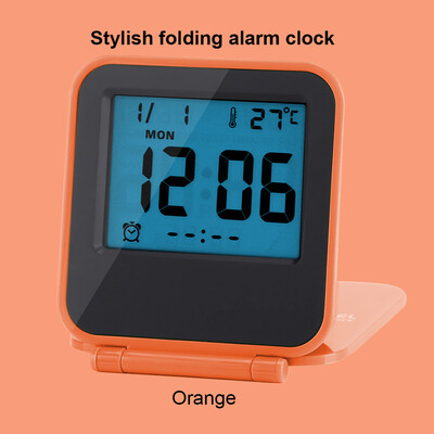 

Portable Foldable Tabletop Travel Digital Alarm Clock with Temperature Calendar Date Week Alarm Clock Portable Alarm Clock