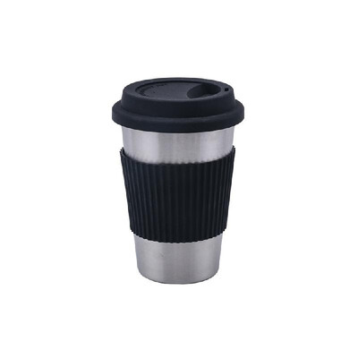 

Stainless Steel Cup with Silicone Lids&Sleeves Unbreakable Drinking Eco-friendly Coffee Milk Juice Mugs Tumblers