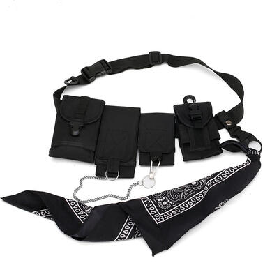 

Hip Hop Unisex Canvas Multi-packs Shoulder Waist Fanny Belt Bags Chest Bags