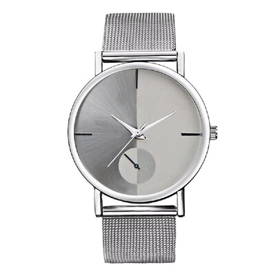 

Fashion Simple Sports Quartz Watch Elegant Metal Mesh Watchband Wrist Watch Exquisite Business Alloy Watch