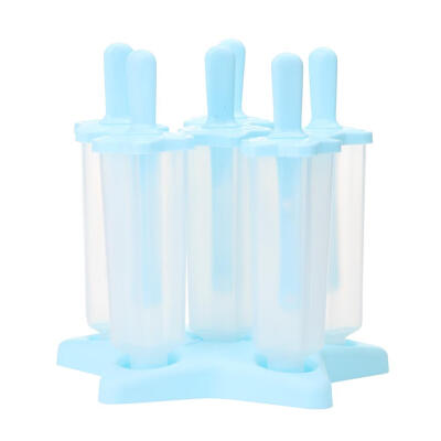 

6 Cell DIY Frozen Ice Cream Mold Ice Lolly Mould Ice Cube Maker Freezer