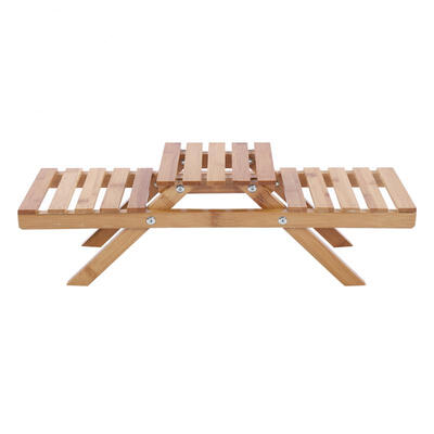 

Greensen Wooden Standing Foldable 2-layered Potted Plant Flower Shelf Storage Rack Garden