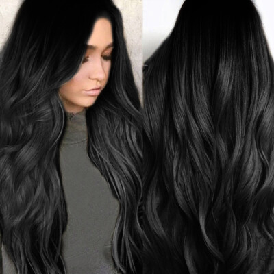 

〖Follure〗Sexy Gradient Black Party Wigs Long Curly Hair Mixed Colors Synthetic Wig