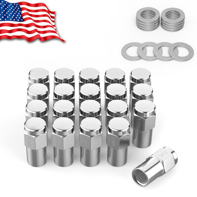 

20PC 12x15 Chrome Mag Wheel Lug Nuts 075" SHANK w Washer for Chevrolet Camaro