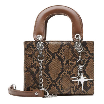 

Snake Print Shoulder Handbags Women Leather Chain Crossbody Top-handle Bags